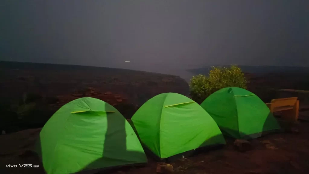 gandikota camping tent at night